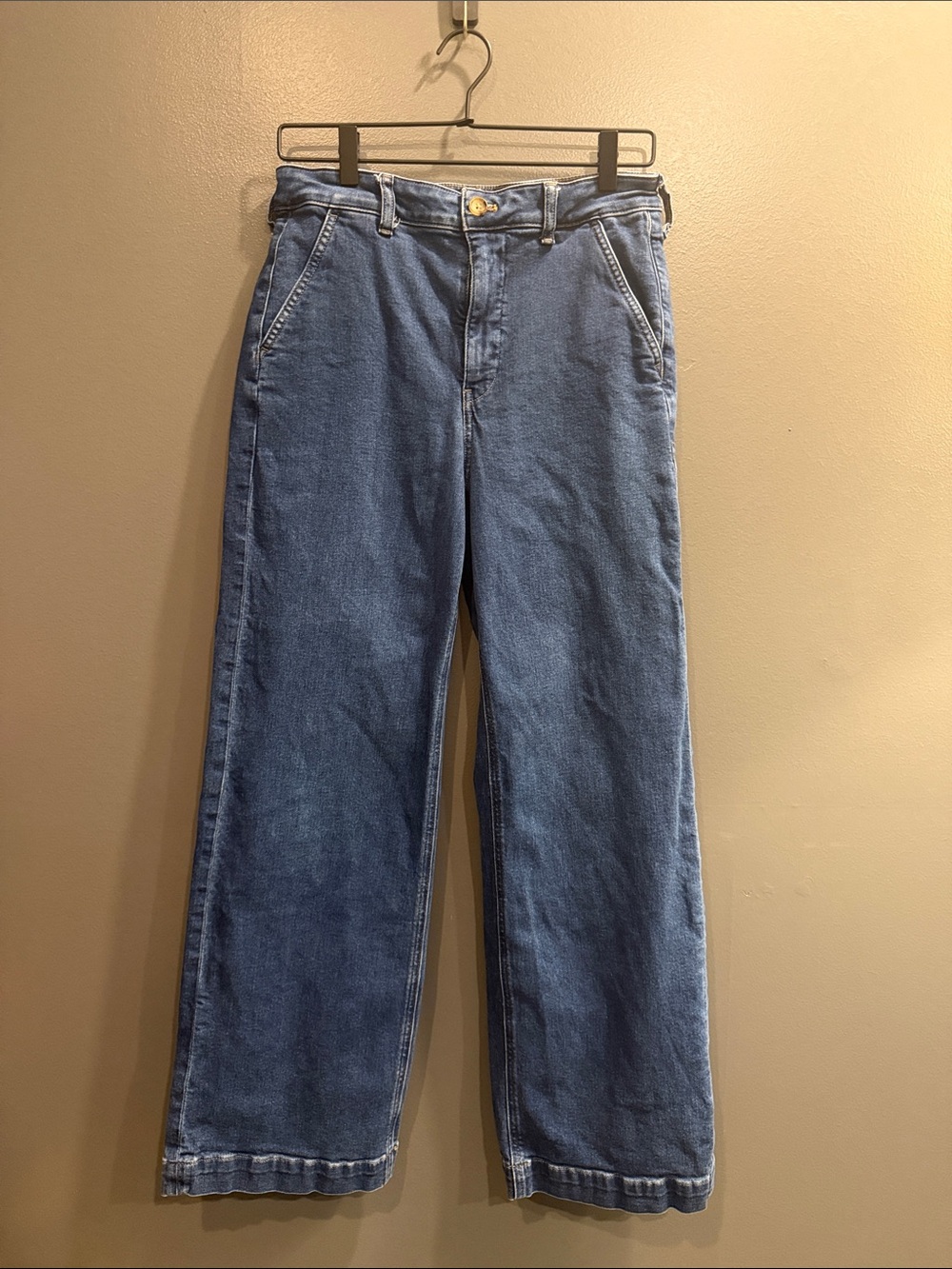 J. Crew Factory Mid-Blue Wide Leg Jeans